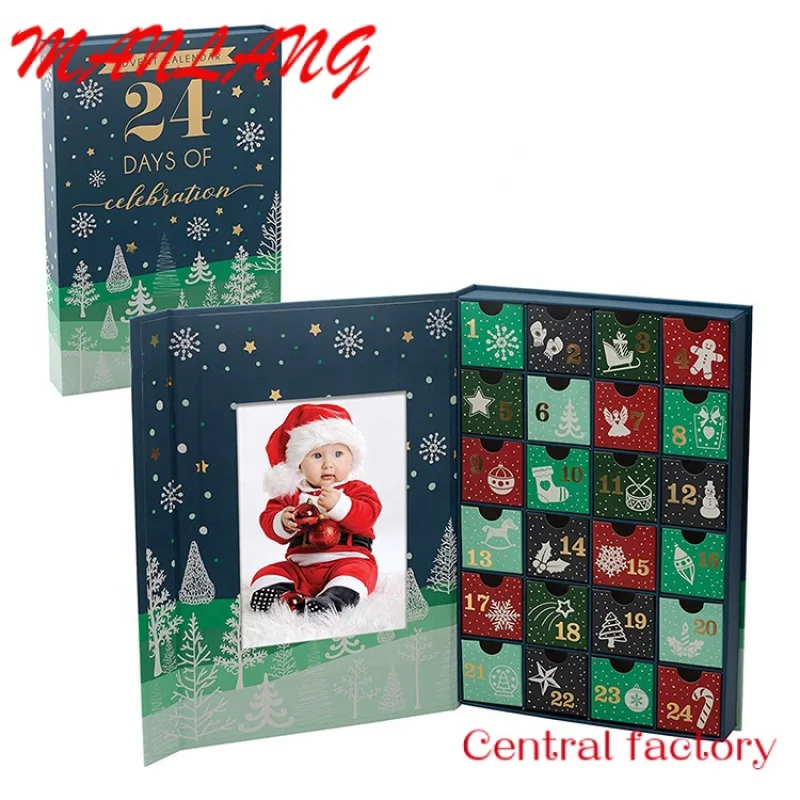 Custom  Factory Made Printing Cardboard Display chocolate advent calendar carton packaging box gift box