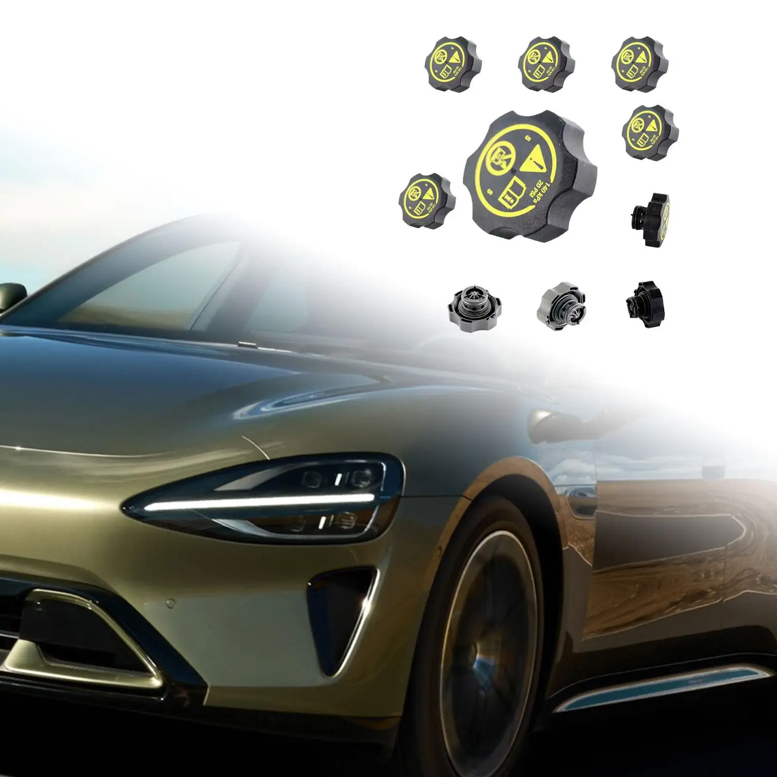 10x 13502353 Radiator Expansion Coolant Tank Cover Sturdy 316702182 6.5x3.5cm