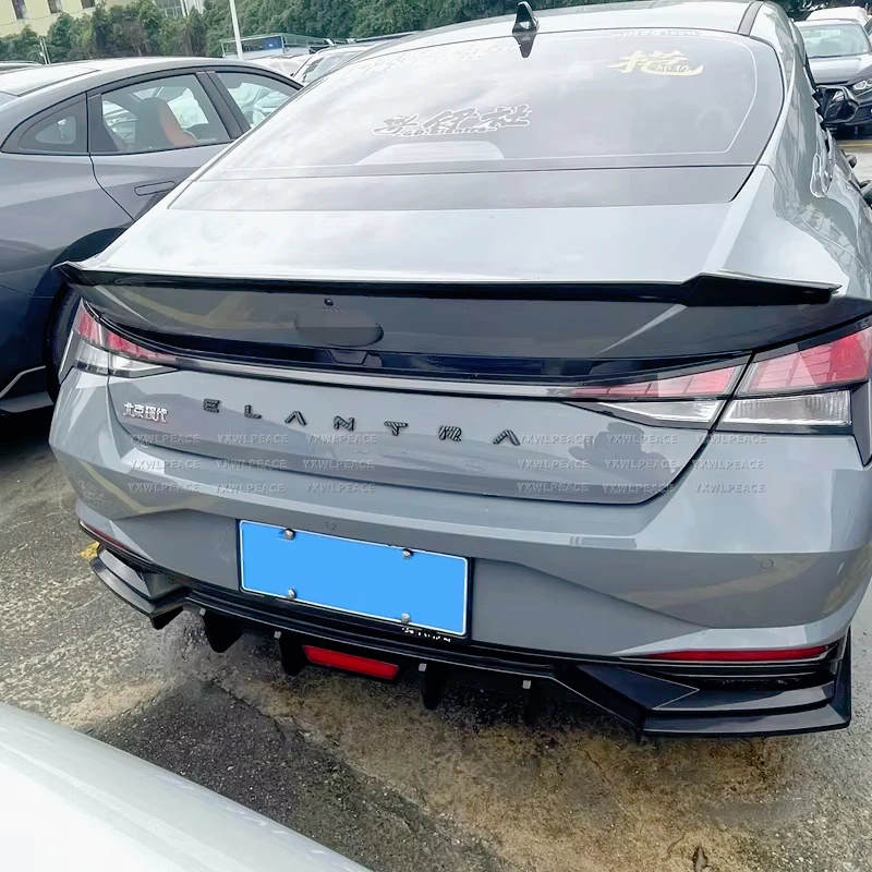 

For Hyundai Elantra Avante Cn7 2020 2021 2022 2023 Spoiler High Quality ABS Plastic Rear Trunk Lip Spoiler Body Kit Accessories