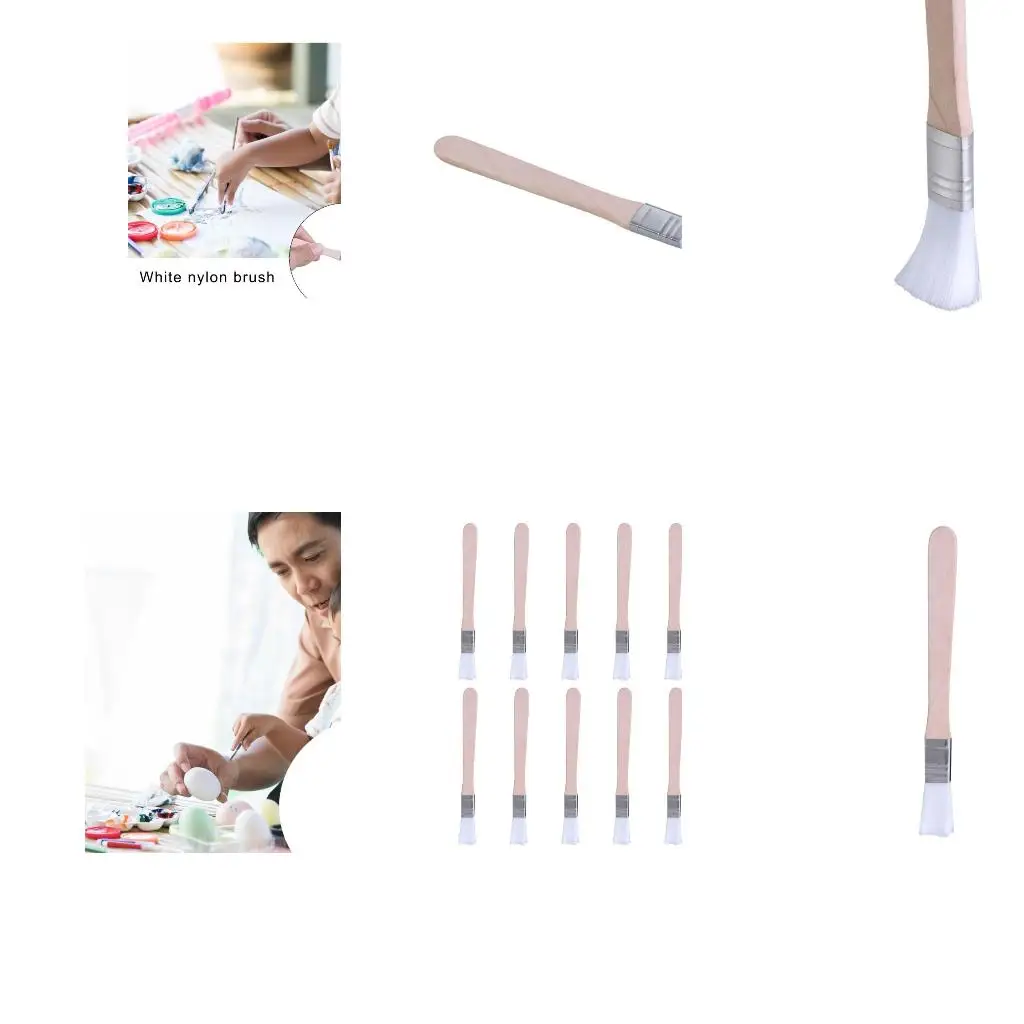  12Pcs Small Flat Paint Brushes with Nylon Bristles for Kids and Adults Oil Acrylic and Watercolor Art Projects Painting