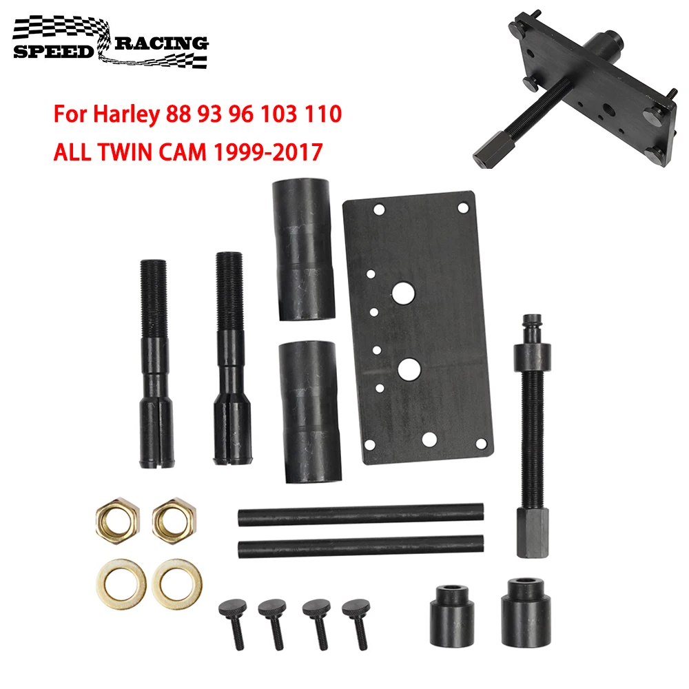 1 jeu d'outils d'installation et d'extraction de roulements à came intérieure adaptés à Harley 88 93 96 103 110 ALL TWIN CAM 1999-2017