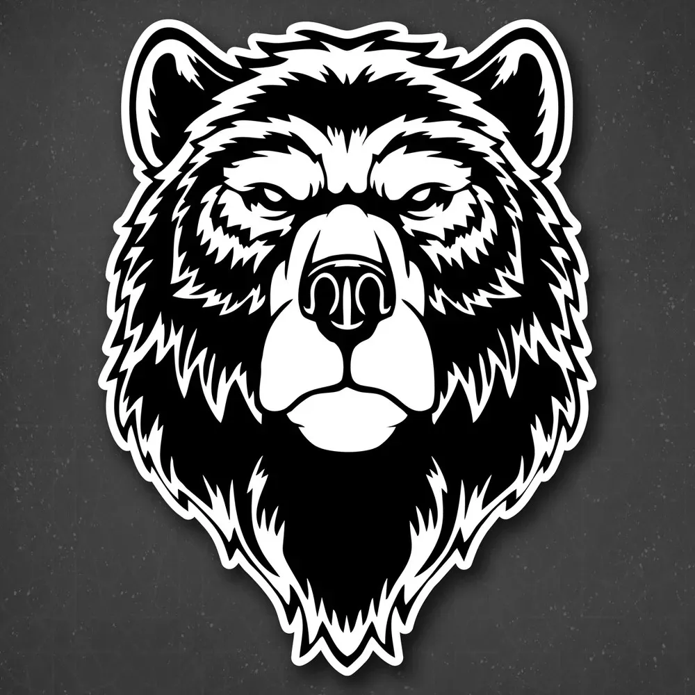 

Наклейка на авто Гордый медведь 11x15см, Waterproof Vinyl Stickers for Car, Laptop, Wall and Glass