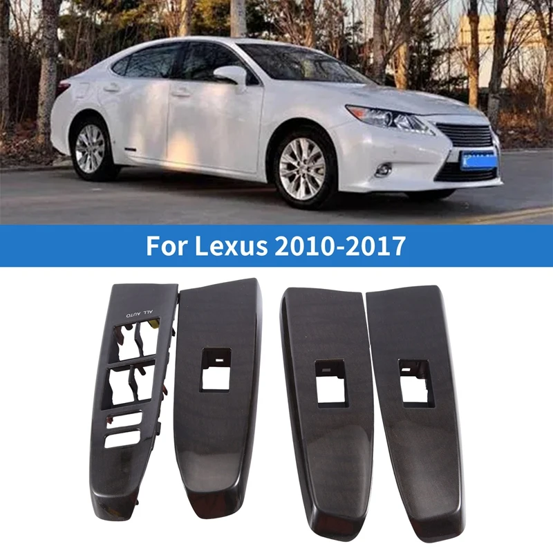 

1Set/4Pcs Car Door Armrest Switch Trim Panel Parts For Lexus 2010-2017 Window Lift Switch Button Cover 74232-0P040/74231-0P040