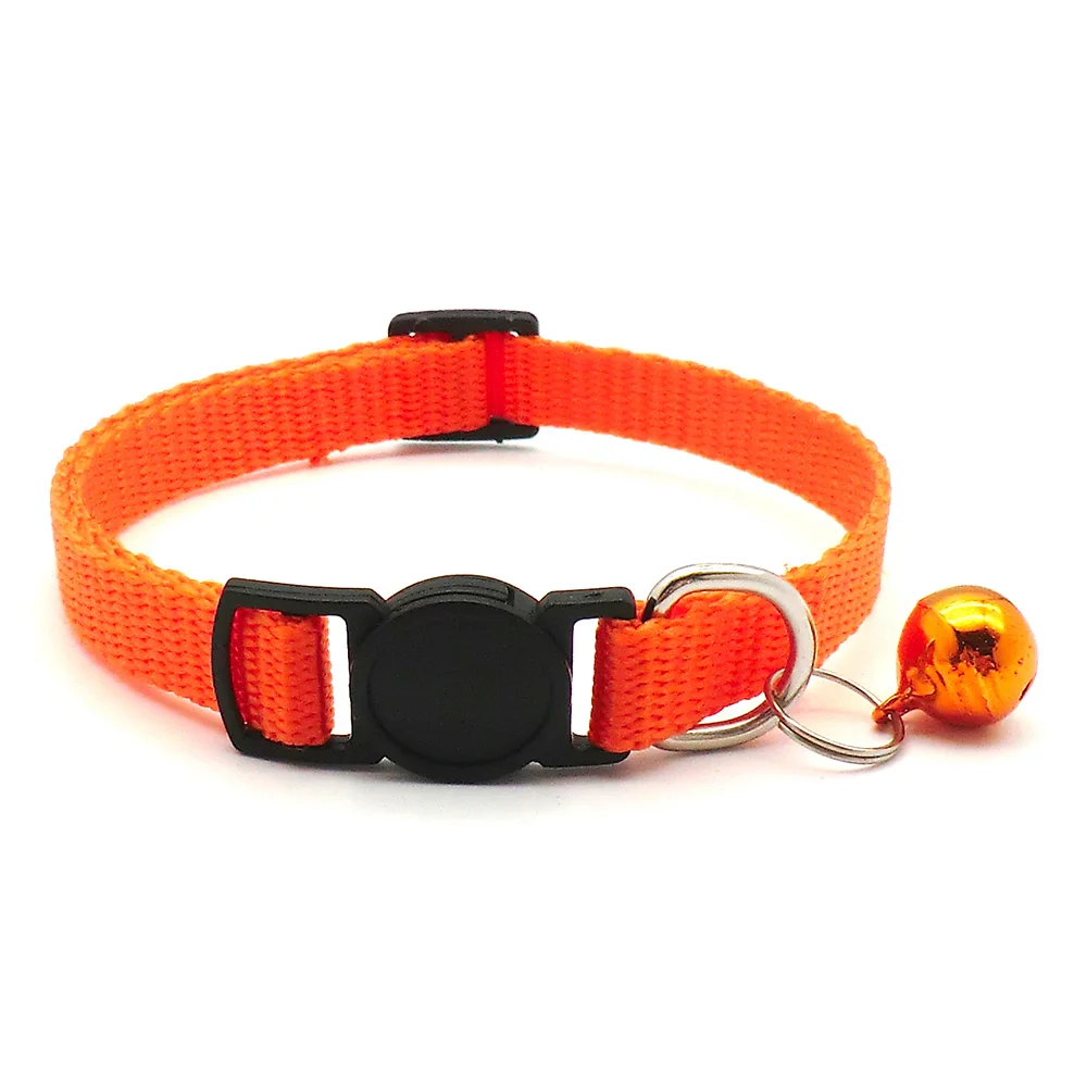 Großhandel 24Pcs Sicherheit Casual Einfarbig Neck Strap Mode Gehen Außerhalb Haustier Katze Hund Kragen Mit Glocke Zarte – Detail 14