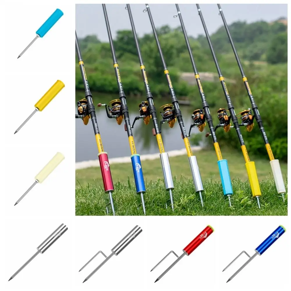 Metal Fishing Rod Holder Ground Insertion Non-Deformed Sea Rod Bracket Portable Lightweight Fishing Rod Socket Sea Fishing