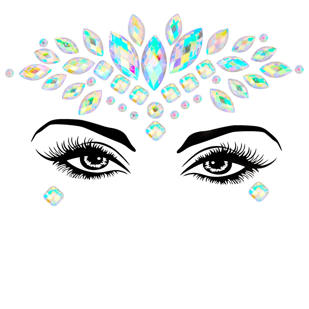 Eyeshadow Face Diamonds Festival Body Decoration Jewels Stickers Self Adhesive Fake Tattoos Makeup Nail Rhinestone Wedding