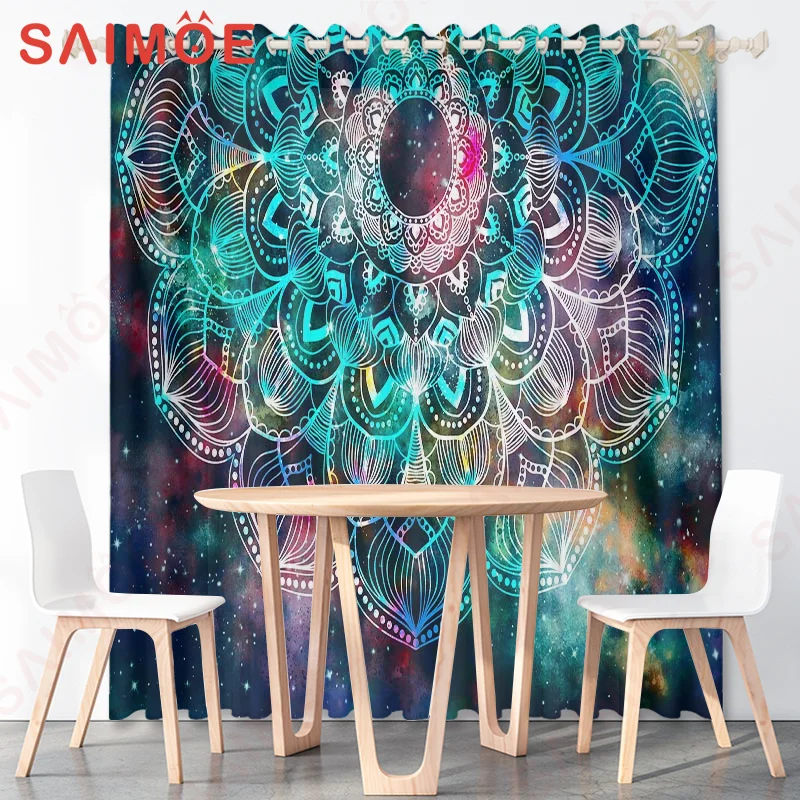 Mandala Magic Colorful Witchcraft Psychedelic Living Room Wall Canvas Kawaii Home Art Asthetic Room Living Room Bathroom Decor