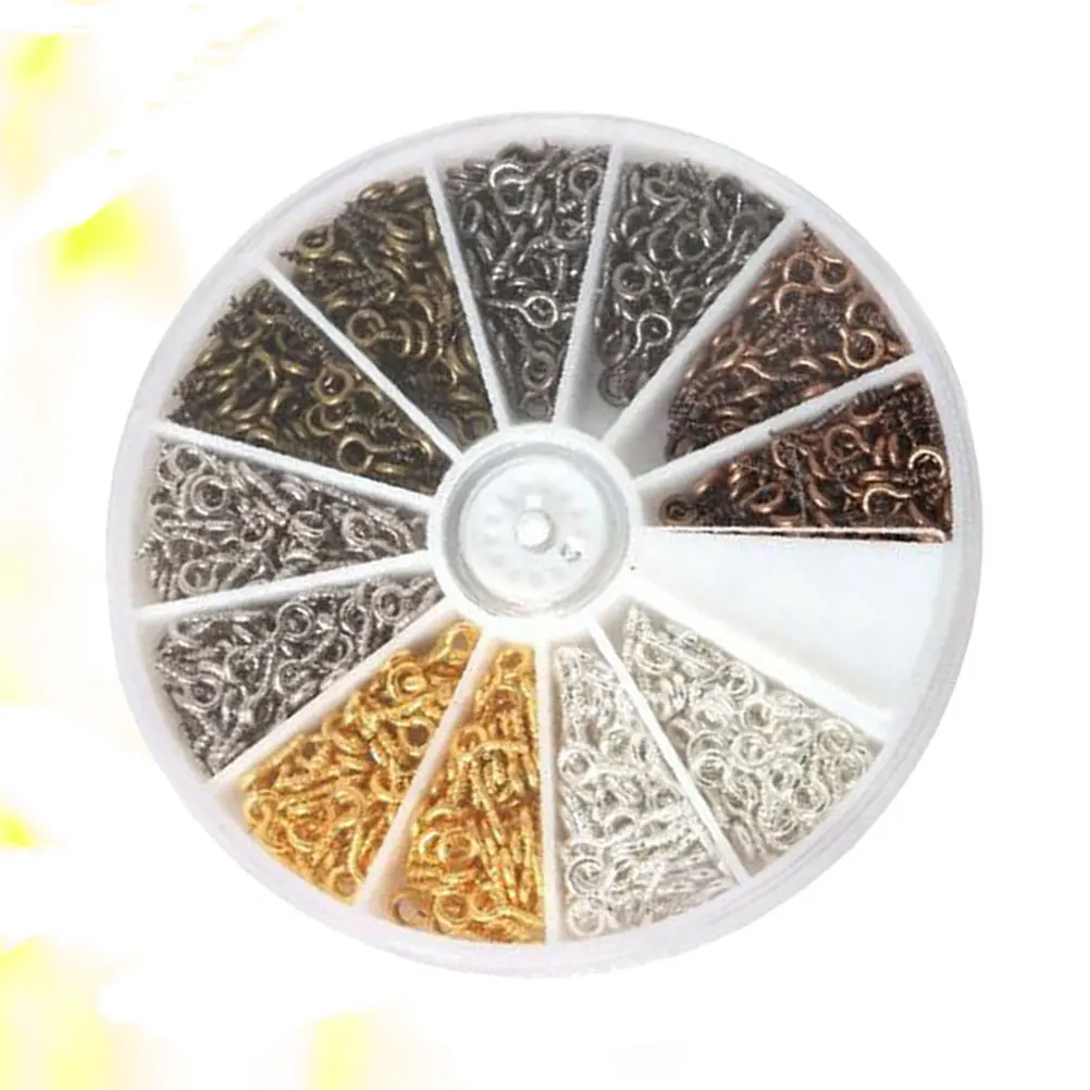

600pcs Sheep Eye Screw Alloy Threaded Hook Self Tapping Nail For Corked Bottle Charms Crafting Jewelry Making Diy Projects Screw