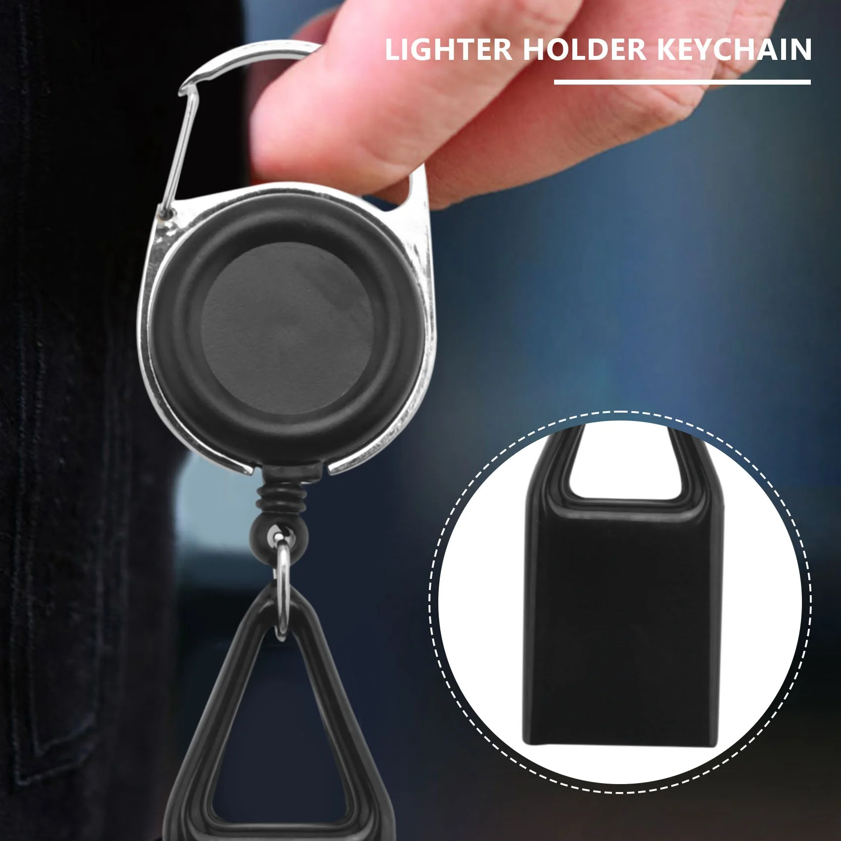 10Pcs Silicone Lighter Holder Sleeve Clip Lighter Protective Cover Smoking Accessories with Retractable Keychain