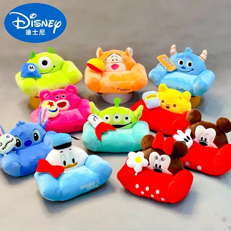 New Disney Cute Plush Sofa Mickey Minnie Winnie The Pooh Lots-o-huggin Bear Alien Donald Duck Stitch Sullivan Mike Doll Gift Toy