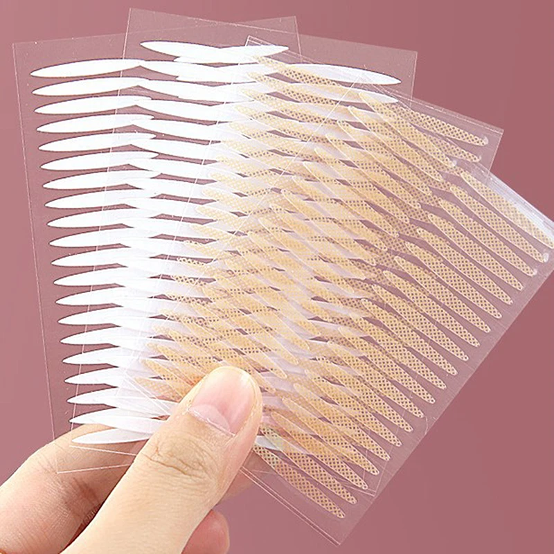 20Pair Invisible Double Eyelid Tape Transparent Self Adhesive Natural Big Eyes Lift Non-marking Mesh Eye Stickers Eyes