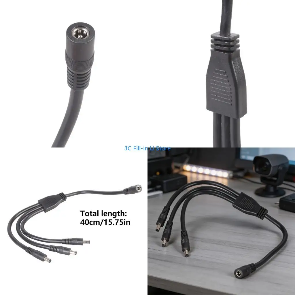 G8TA High Current DC5521 Power Distribution Cable 1 Input 3 Output Connectors For LED Lights And Fan