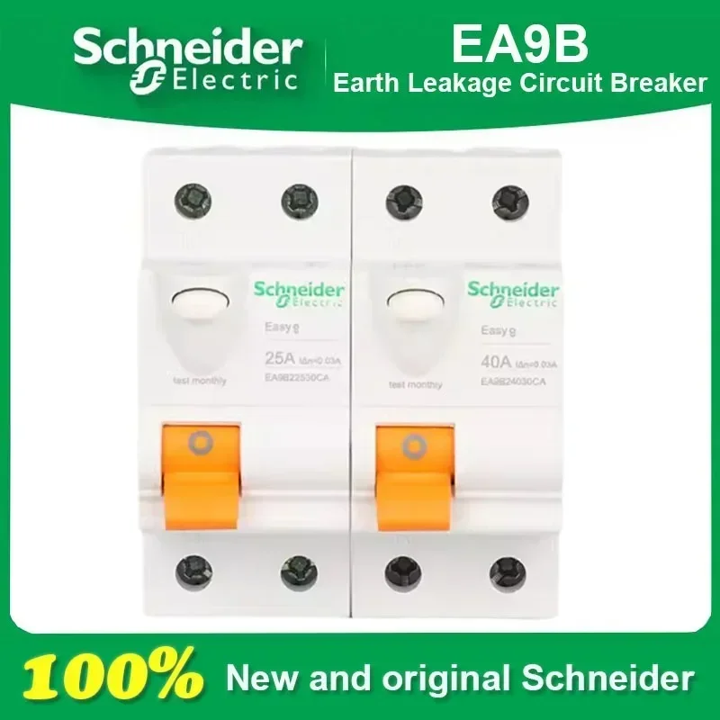 

100% New and Original Schneider Electric EA9B 2P 25A 40A 63 A Small Integrated Leakage Circuit Breaker 30mA Class A