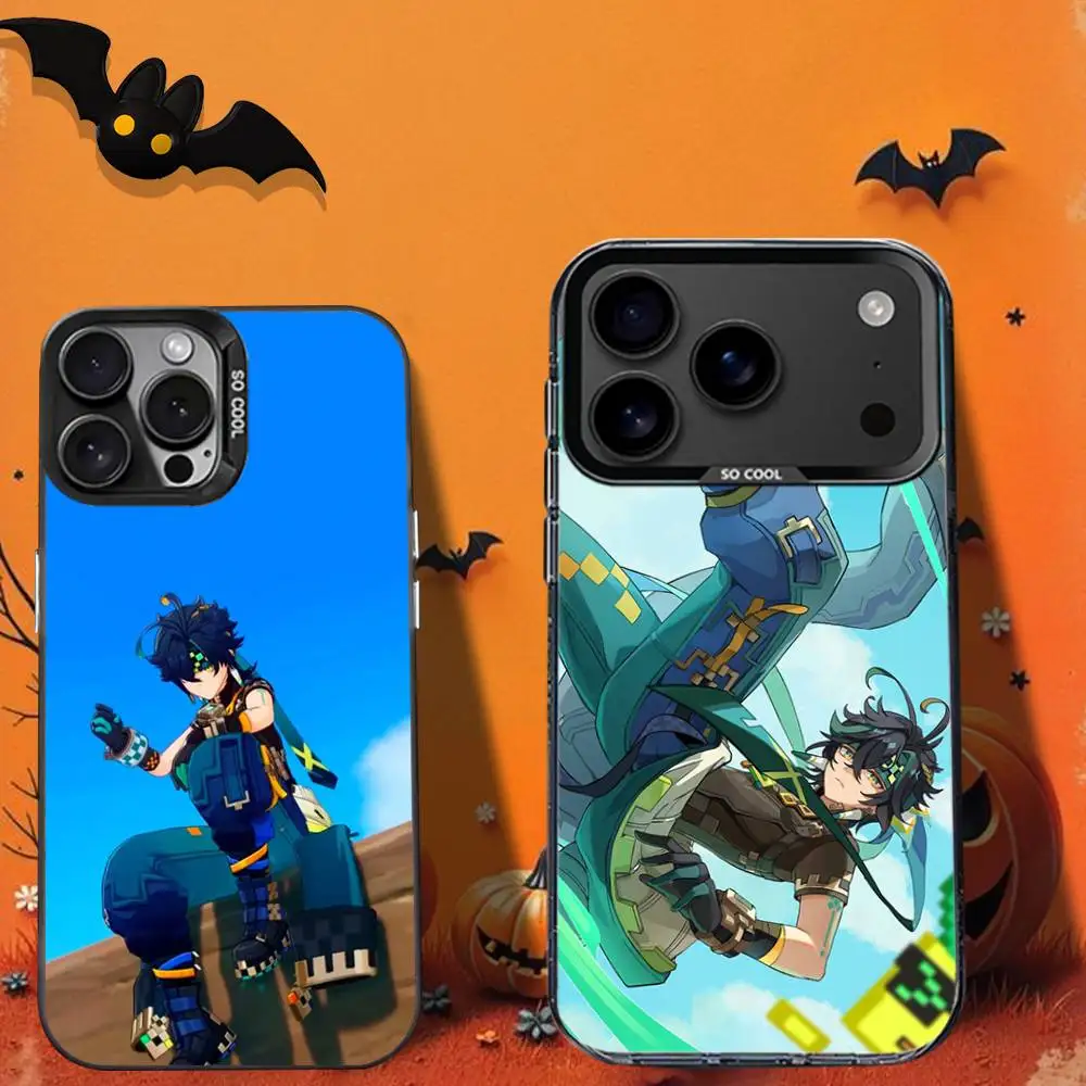 

Kinich G-Genshin I-Impact-es Phone Case For iPhone 16,12,13,17,15,1,11,Mini,Pro,SE,XS,MAX,Black Matte Silicone Cover