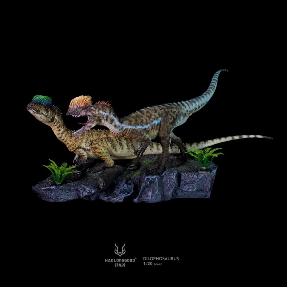 Original Jurassic Dinosaur 1:20 Dilophosaurus Statue Figure Model Toys Collection Scene Ornaments Gifts Limited to Global