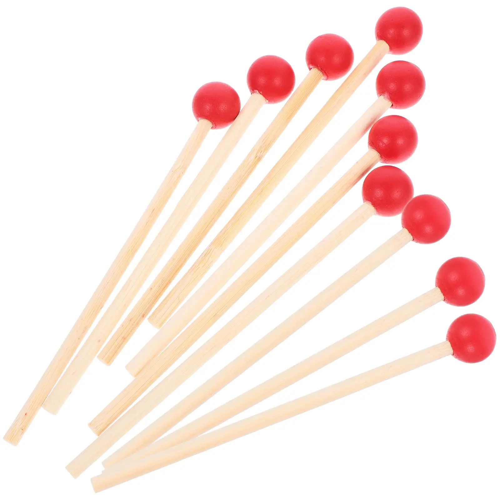 

12 Pcs Wooden Drumsticks Durable Mallets Percussion Accessories Long Handles Kids Instruments Musical Tools Rhythm Practice Eco