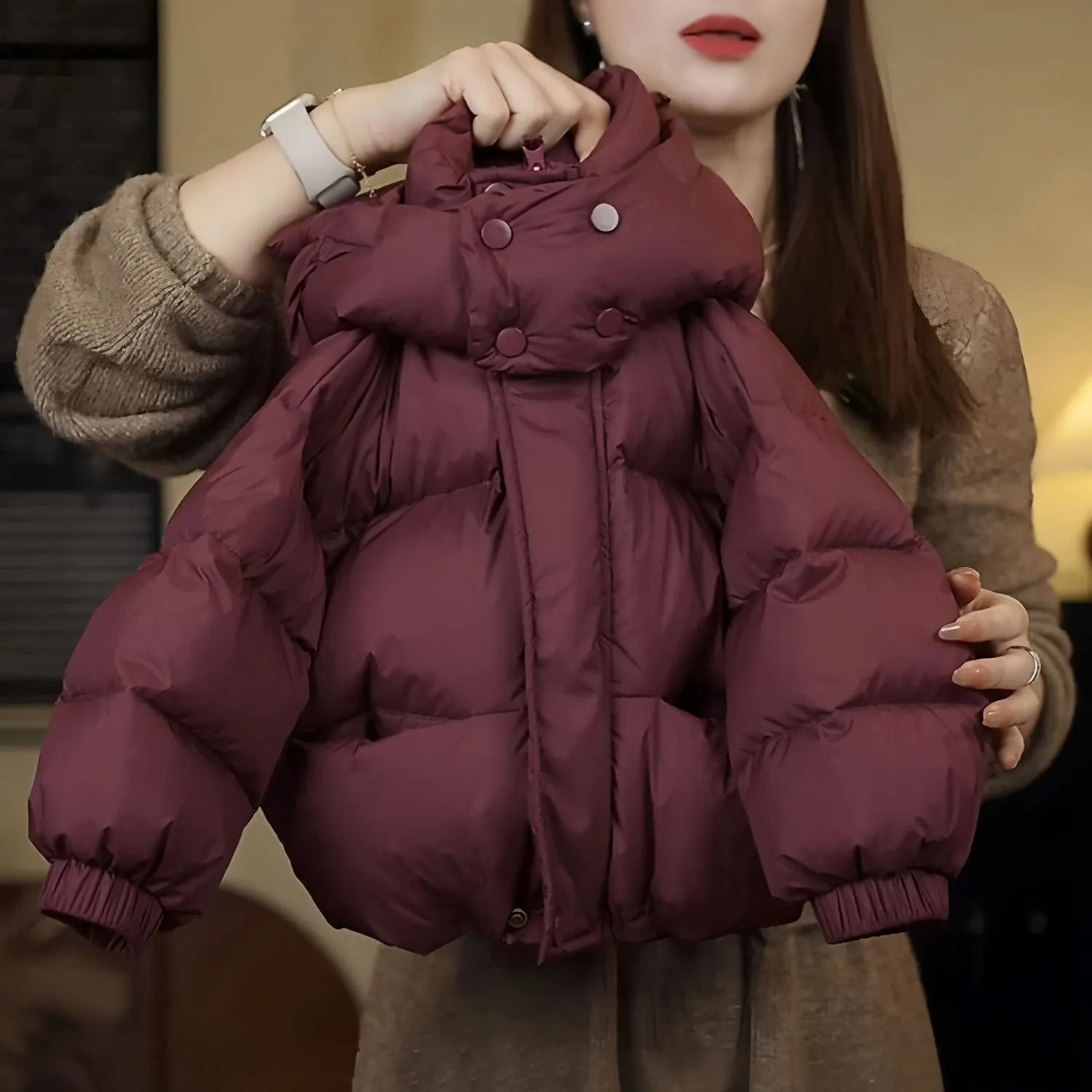 Kids Thick Hooded Parka Jacket 2026 Winter Boys Girls Zipper Cotton Padded Coat Children Warm Down Jacket Outerwear Clothing