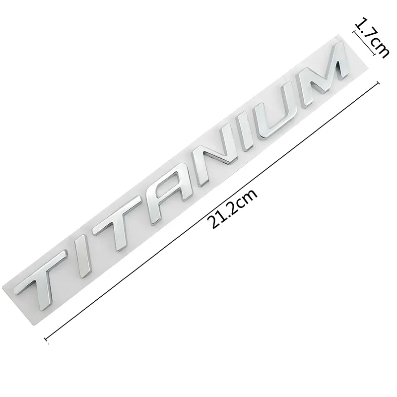3D Zinc Alloy Metal TITANIUM Logo Chrome Emblem Badge Decals Car Sticker Auto Tail Stickers for Ford Focus 2 Fiesta Kuga EDGE