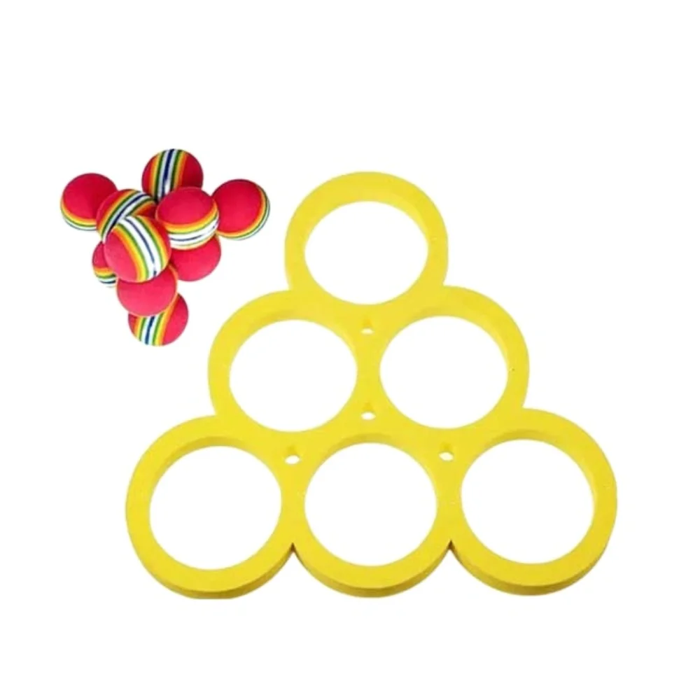 

Durable EVA Water Floating Table Triangle Relaxing Throwing Score Ring Set with 10 Balls Puzzle Game Water Toys Water Sports