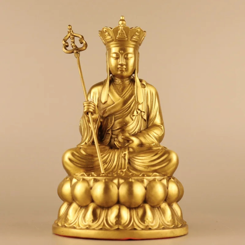 Guyunzhai Brass Sitting On The King Bodhisattva Ksitigarbha Bodhisattva Tibetan Home Decoration Worship Gifts & Crafts