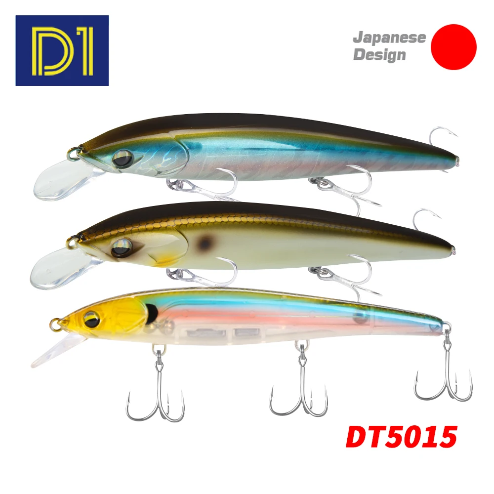 D1 Fishing Lure Sea Jerkbait Minnow Wobbler 3pcs 130mm 27g Saltwater Sinking Depth 40-70cm Hard Bait Long Casting pesca Bass