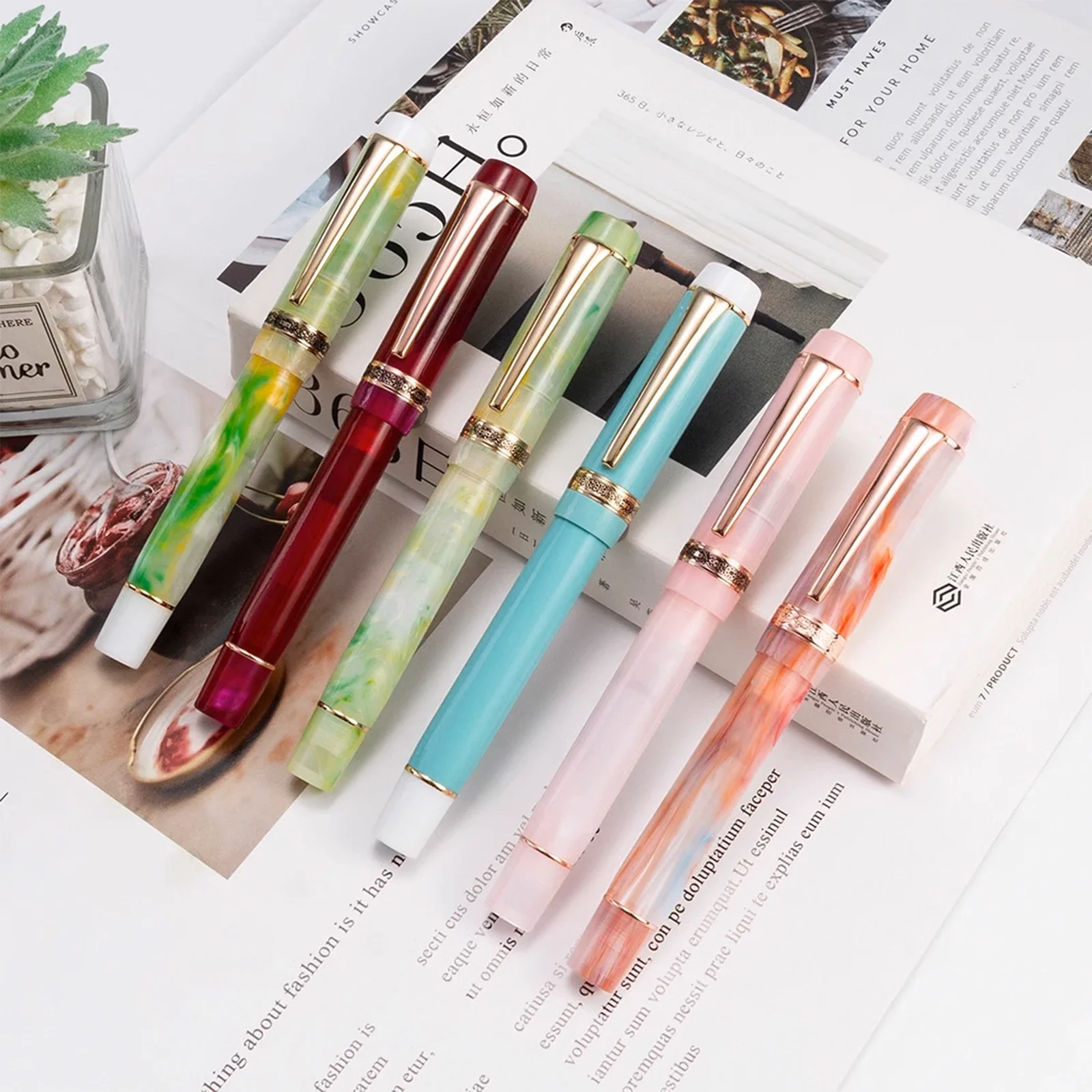 

Kaigelu 316 Resin Fountain pen Iridium EF F M nib Beautiful writing ink pen for students business offce school supplies gift pen