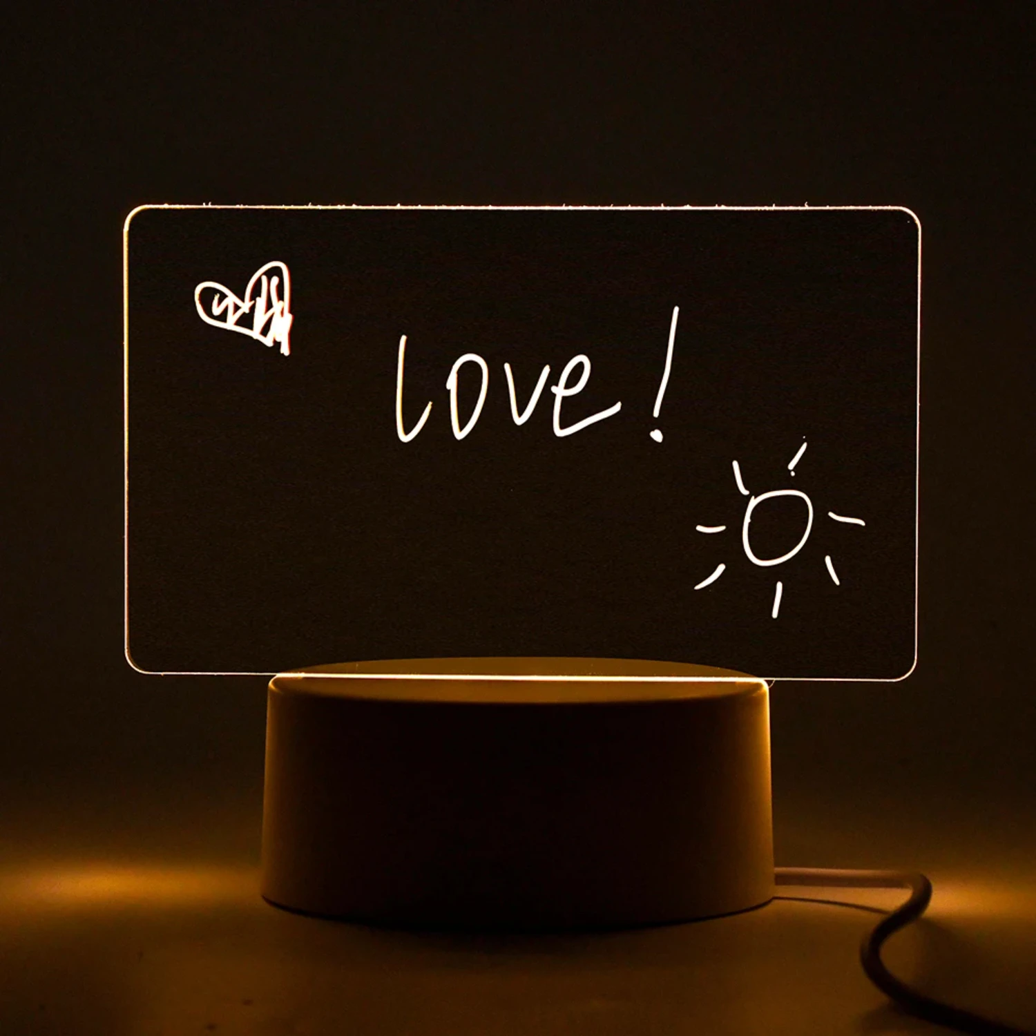 Creative LED Note Board com Caneta, USB Message Board, Holiday Light, Decoração Lâmpada, Presente para Crianças, Namorada, Novo