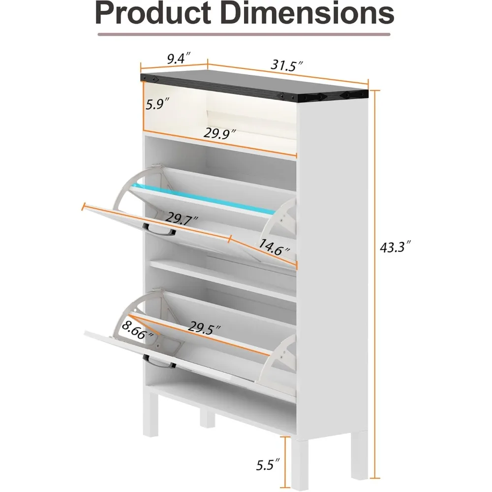 Large Shoe Storage Cabinet, 31.5