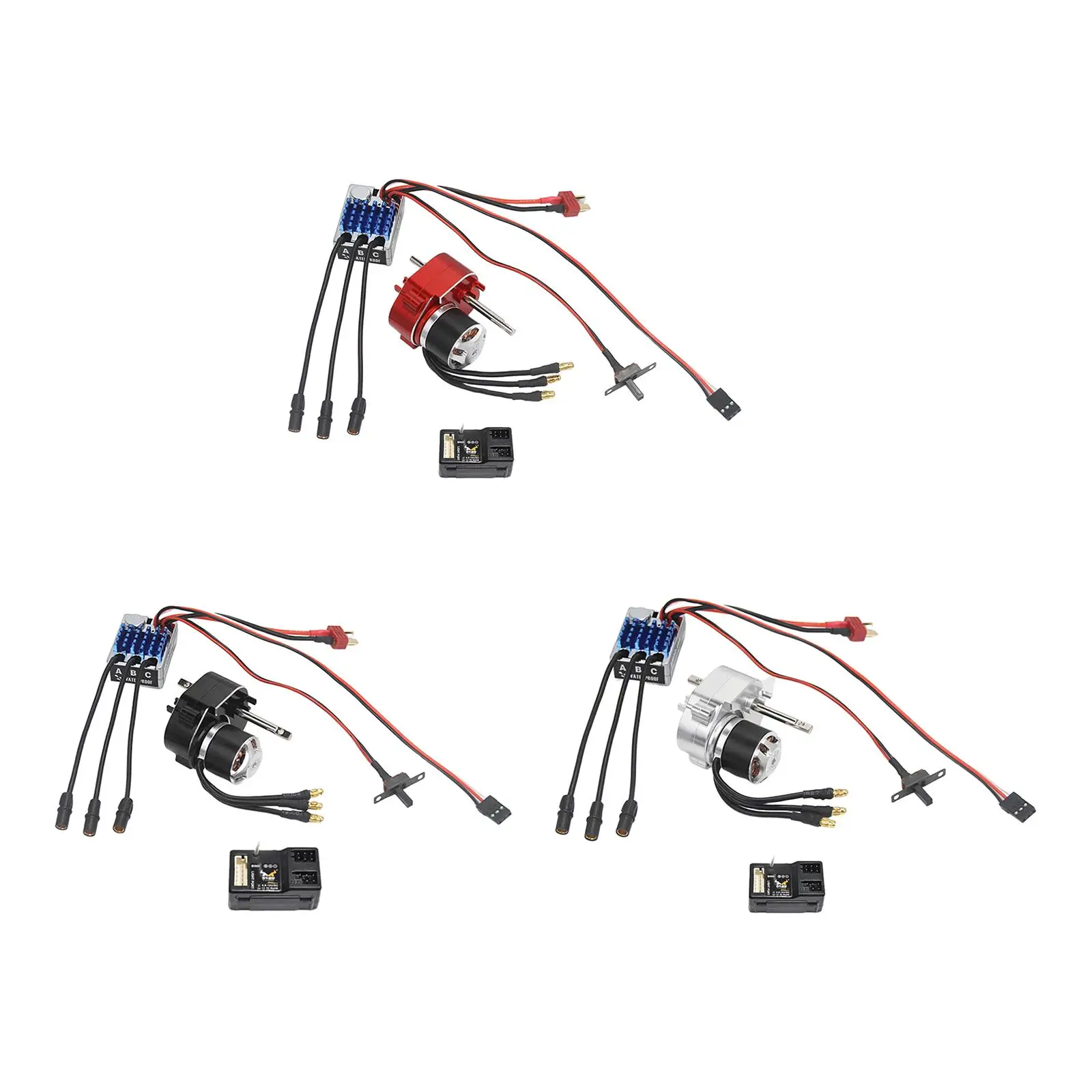 علبة تروس محرك بدون فرشاة ESC مجموعة استبدال وحدة تحكم في السرعة الكهربائية سهلة التركيب محرك 23222600kv لـ MN78 MN82 MN168 #2