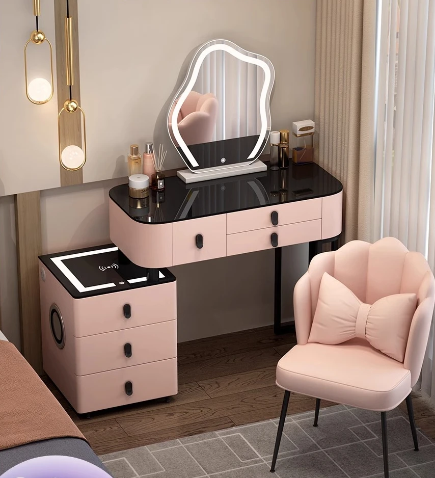 

2024 New Light Luxury Solid Wood Dressing Table, Bedroom, Modern and Simple