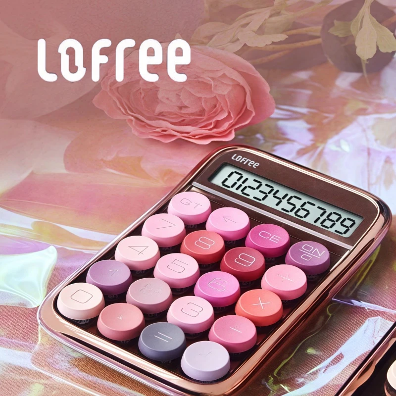 

LOFREE Bluetooth Numeric Keypad Calculator Transparent Keycaps Multi-Device 2.4G Wireless for Accounting Office Financial