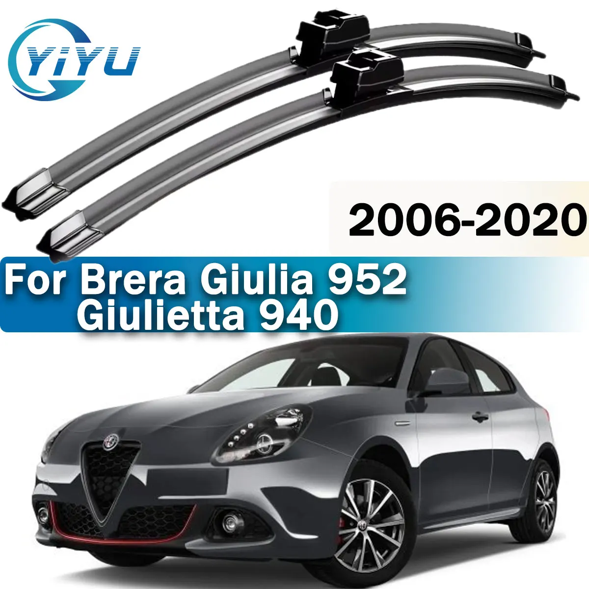 

2PCS Car Front Wiper Blades For Alfa Romeo Brera Giulia 952 Giulietta 940 2006-2020 Windscreen Windshield Window Accessories