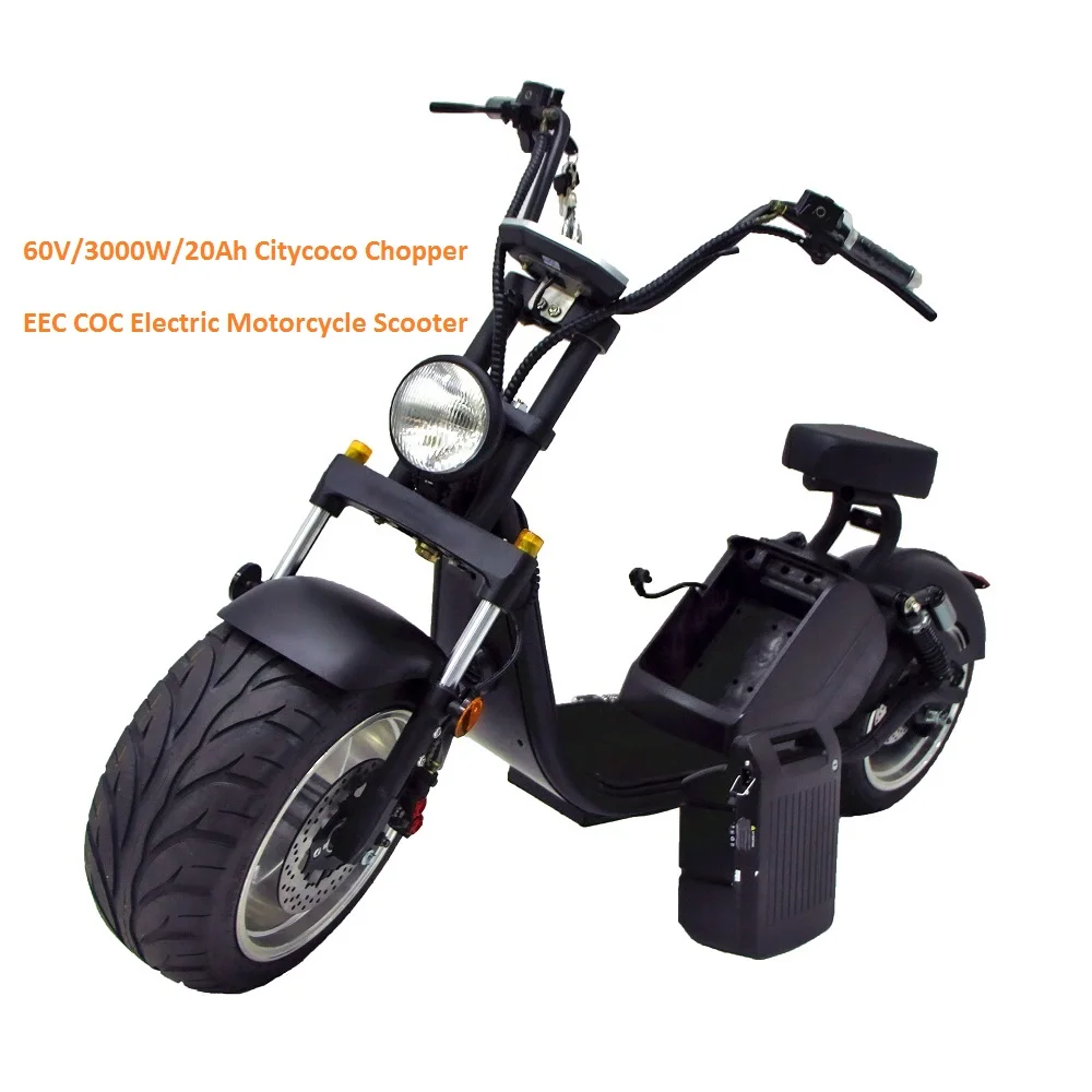 Citycoco Scooters Electric Motorcycles 2000W in Netherlands Holland Warehouse, Sit-down E-Scooter EEC COC with Seat 20Ah 30Ah