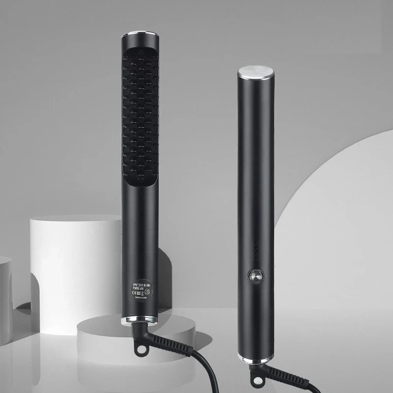 Desain Lucu Portabel Pelurus Rambut Modis Gadis Besi Seperti Penata Rambut Cepat PTC Pemanas Pengeriting Rambut Lampu Indikator LED