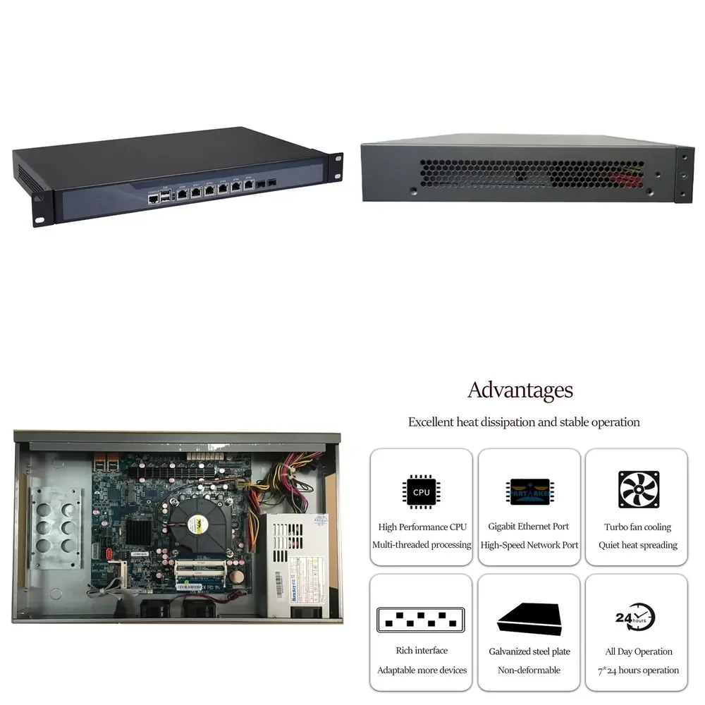Partaker R16 1U Firewall Network Router With Core I7 4770 4 Core 8 Threads 2*SFP 82599ES 6*82574L Gigabit Lan