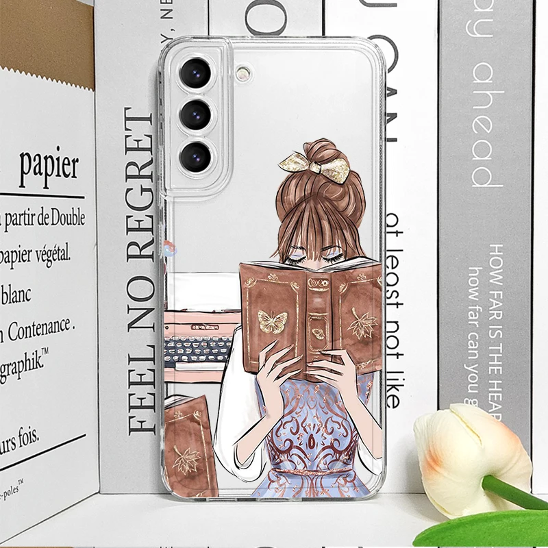 قراءة كتاب موضة فتاة القهوة واضح قضية الهاتف لموتورولا موتو إيدج 40 برو G72 G73 G71 G60 G22 G53 G52 G32 G9 زائد غطاء ناعم