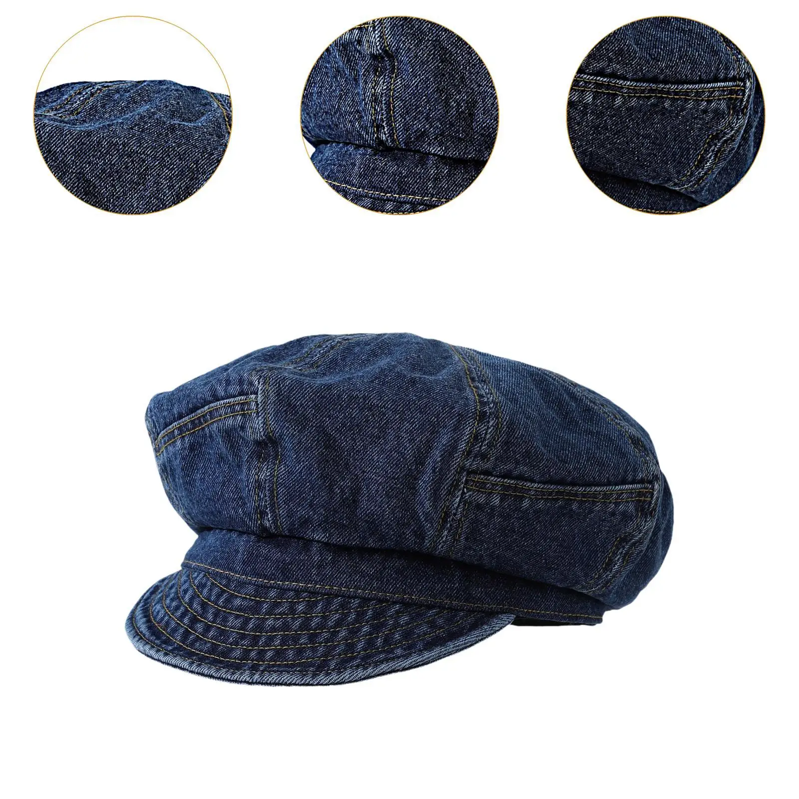 قبعة مسطحة لتزيين أغطية الرأس قبعة موزع الصحف لعيد الميلاد والمواعدة والسفر في الهواء الطلق #5