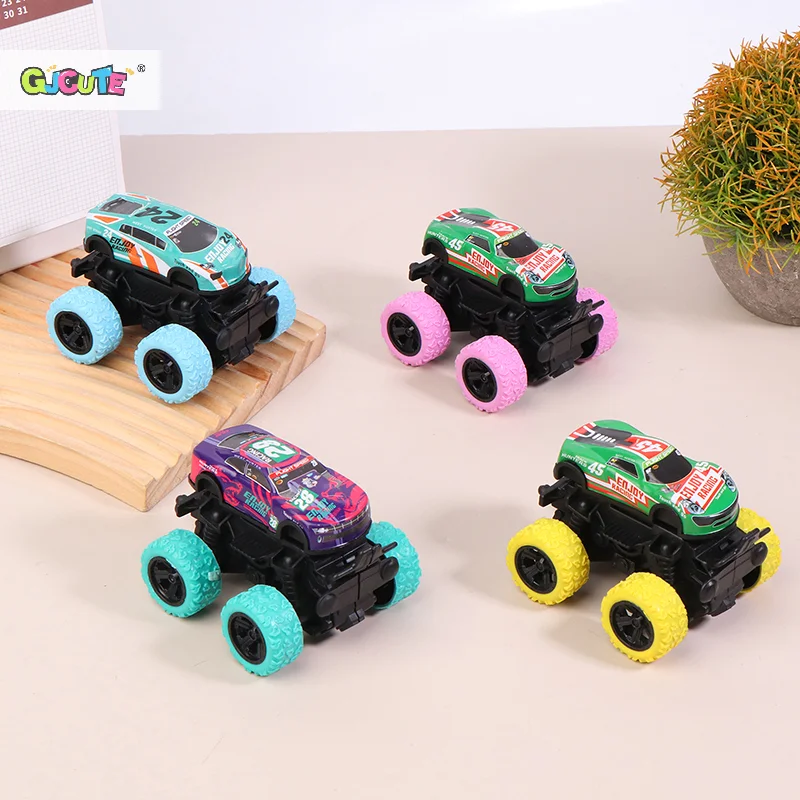 

1 Piece ABS Graffiti Off-road Vehicle Cool Inertial Four-wheel Drive Stunt Car Can Be Rotated With 360° On The Ground