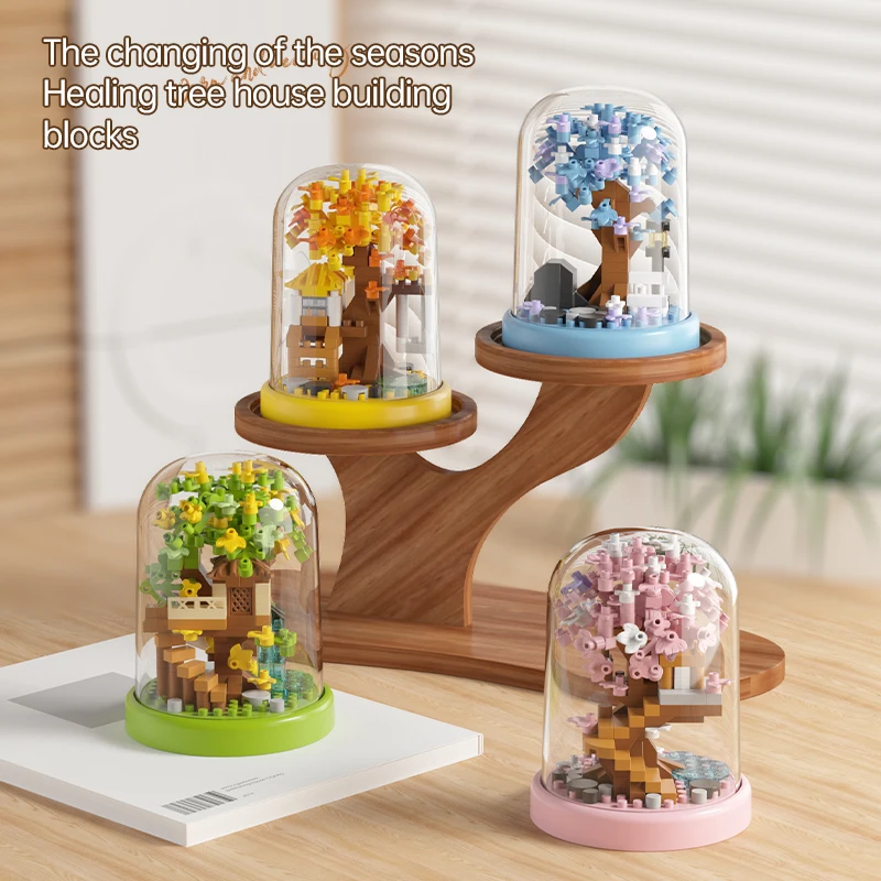 "Sakura Tree House Kit - DIY Cherry Blossom Fairy Garden | Romantic Home Decor Gift for Adults/Kids"