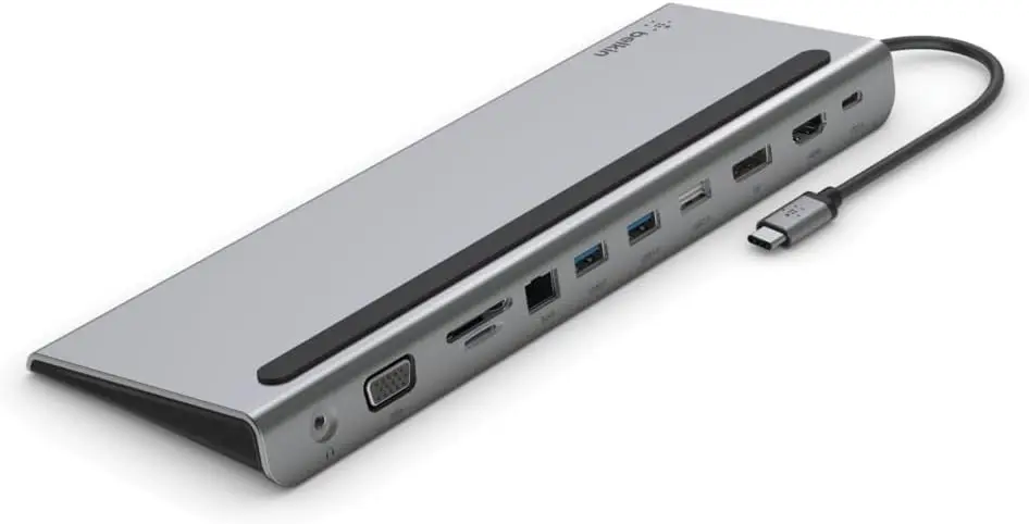 

Многофункциональный USB-C концентратор 11-в-1 с 4K HDMI, DisplayPort, VGA, 100W PD, Ethernet для MacBook Pro/Air и ноутбуков