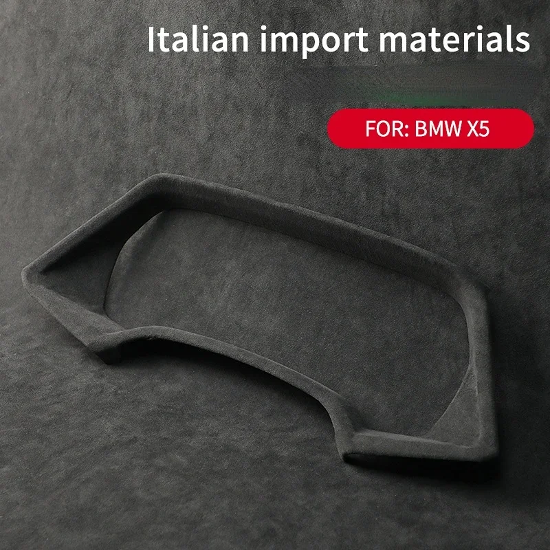 

For BMW X5 X6 G05 G06 G07 Car Speedometer Dashboard Trim Frame Super Suede Cover Flannel Interior Decoration Accessories
