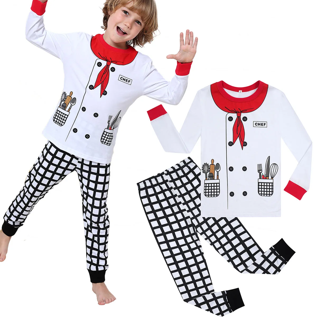 Koch Kleidung Kinder Halloween Kostüm Jungen Kochen Spiel Uniform für Cosplay Party Kleinkind Vorschule Karriere Tag Thema Kleidung Sets
