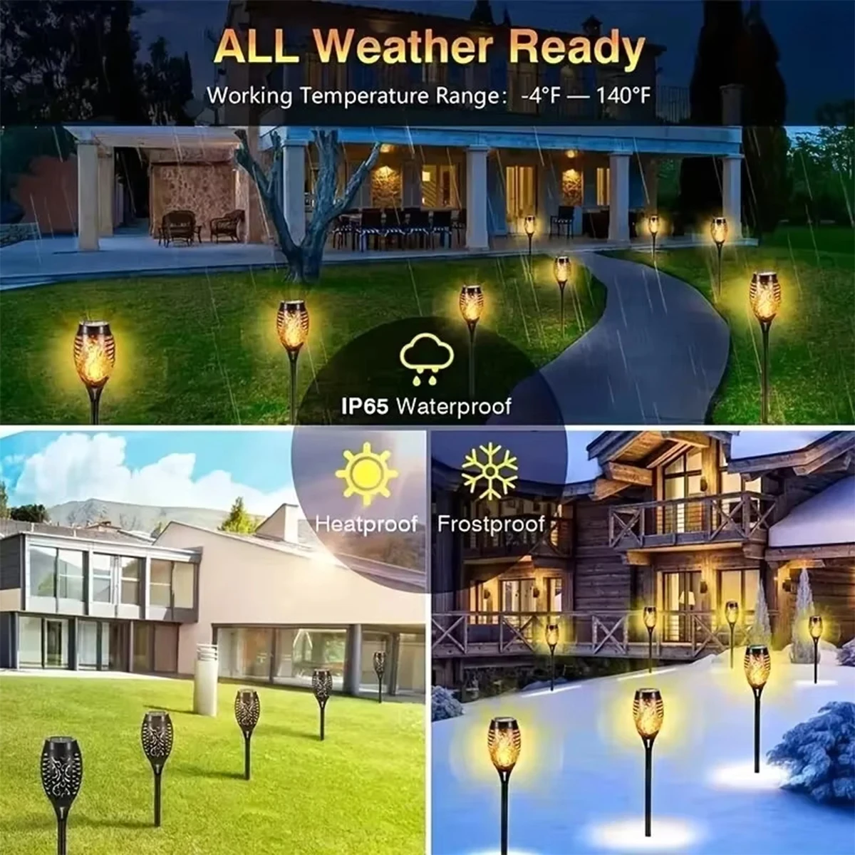 12Led Flame Lawn Lights Solar Lamp Outdoor Garden Light Blue Waterproof Sensor Flickering Torch Landscape Lighting Exterior warm