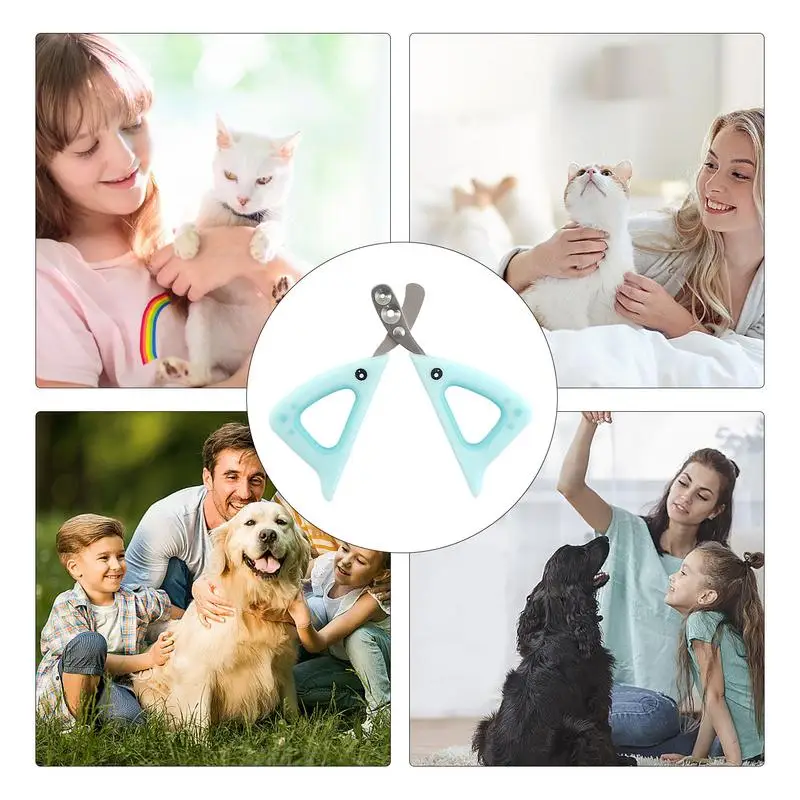 Cortaúñas para gatos, cortaúñas para mascotas, cortaúñas para animales pequeños, afilado y seguro, acero inoxidable, corte Circular, diseño de agujero, herramienta de aseo para mascotas