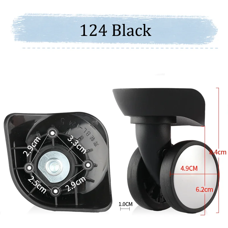 For BENLUN BL-124 Universal Wheel Replacement Easy to Install Travel Luggage Wheel Accessories Push And Pull Smooth Silent Wear
