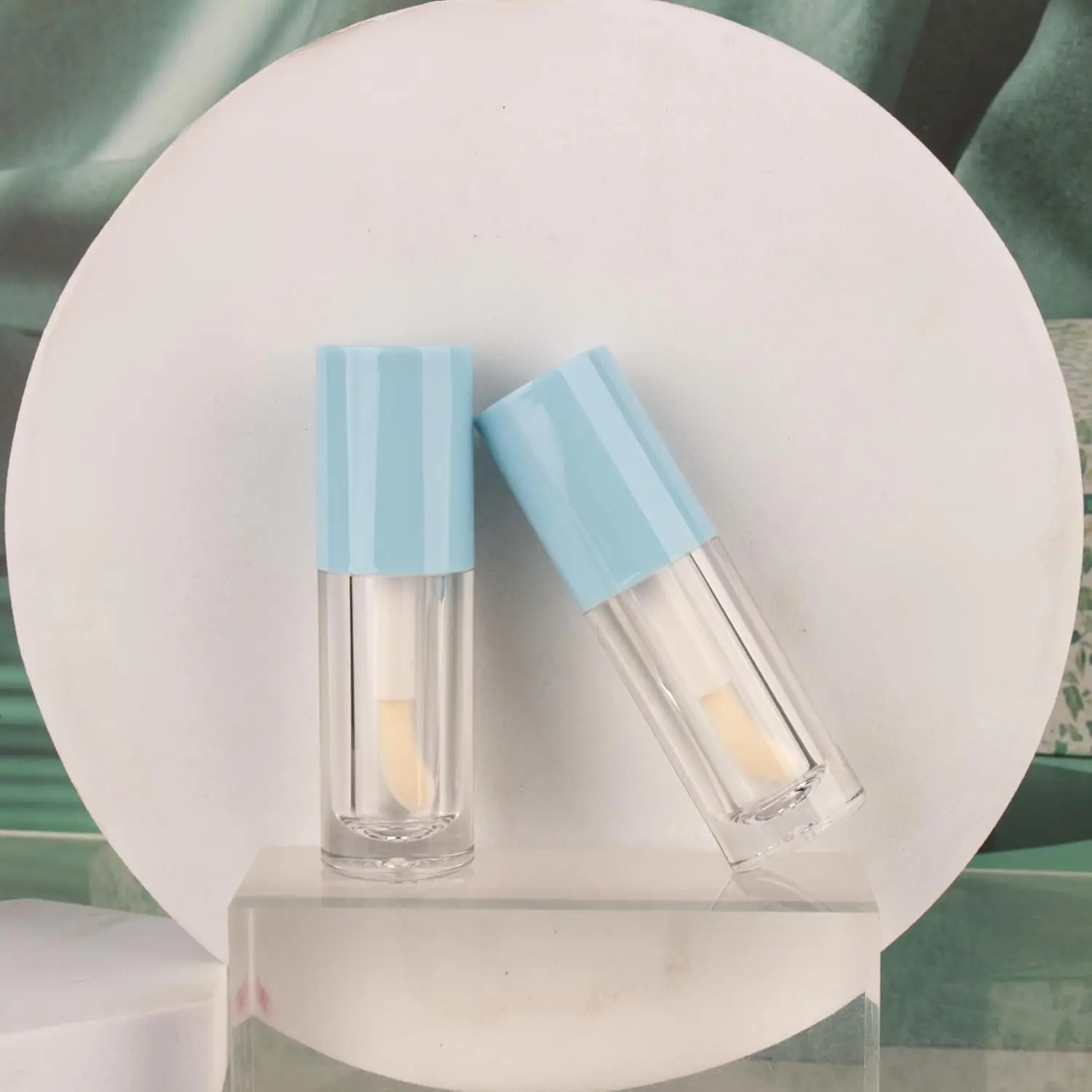 10 Stück DIY Lippenbalsam-Tubenbehälter mit Deckel, leere nachfüllbare transparente Lippenstiftflasche, Lipgloss-Tube, Kosmetik-Probenbehälter – Detail 3