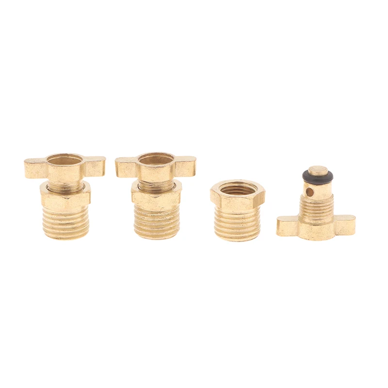 3Pcs 1/4 Brass Air Compressor Drain Screw Air Compressor Drain Valve Replacement Set Fits For Screw Compressors Tools
