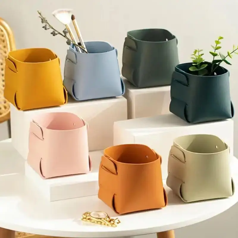 

Креативный органайзер из искусственной кожи в скандинавском стиле: подставка для украшений, ключей, косметики, книг и растений