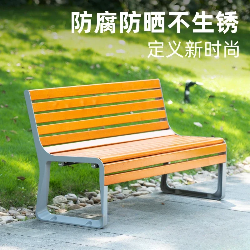 Park chairs, outdoor benches, courtyard leisure chairs, outdoor backrest benches, outdoor square iron art rest chairs