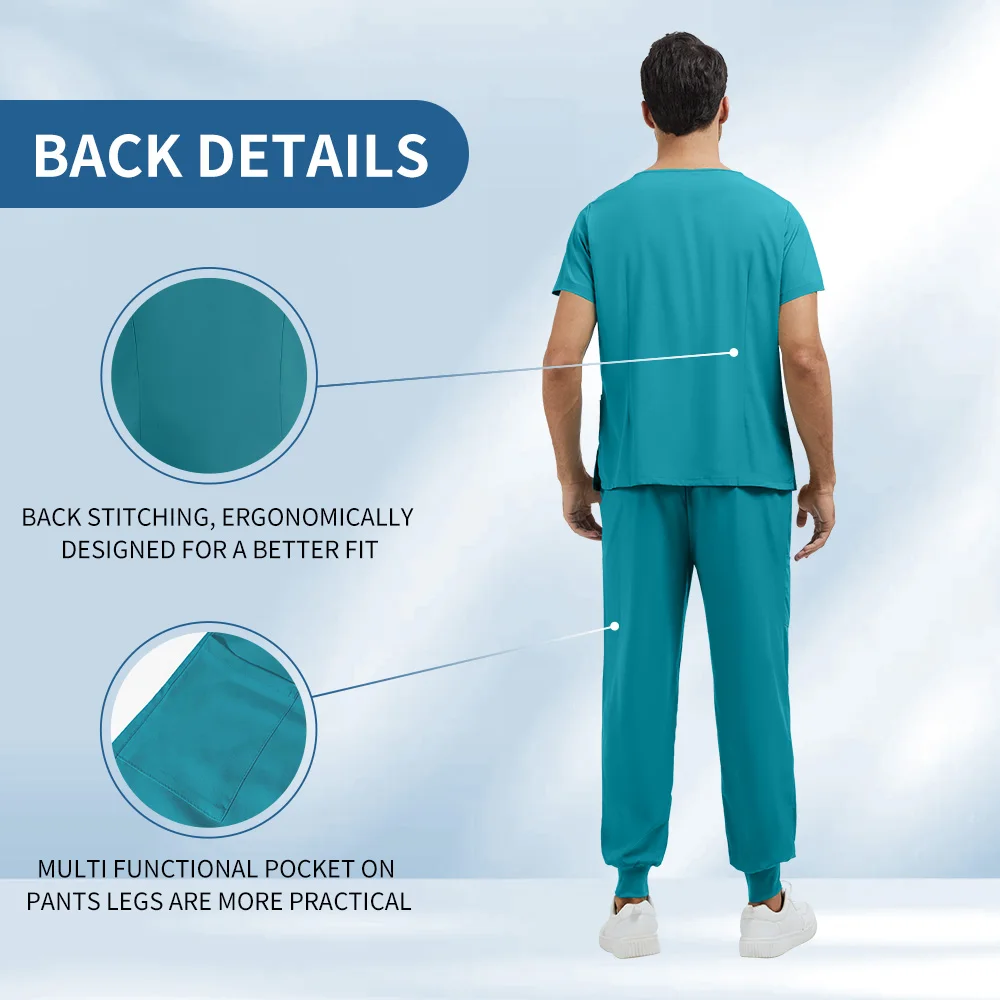 니아힌 애완동물 병원 간호사 유니폼 세트 의사 수술복 상의와 바지 세트 유니폼 간호사 액세서리 뷰티 스파 유니폼